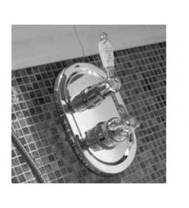 Zucchetti Pan Przełącznik 2/3-drogowy podtynkowy ½'', bez otwarcia/zamknięcia wody chrom Z94596