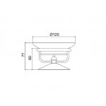 Zucchetti Brim Bateria natryskowa termostatyczna podtynkowa 1/2" z przełącznikiem 2-drogowym element zewnętrzny chrom ZBR644