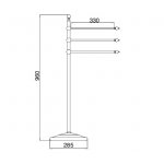 Zucchetti Brim Bateria wannowo-natryskowa jednouchwytowa naścienna z przełącznikiem chrom ZBR103