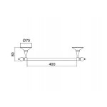 Zucchetti Brim Bateria umywalkowa jednouchwytowa z wydłużoną wylewką bez korka automatycznego chrom ZBR383