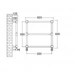Zucchetti Bellagio Bateria natryskowa termostatyczna podtynkowa 1/2" z 3 zaworami odcinającymi element zewnętrzny chrom ZB2661