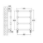 Zucchetti Bellagio Bateria natryskowa termostatyczna podtynkowa 1/2" z przełącznikiem 2-drogowym element zewnętrzny chrom ZB2646