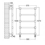 Zucchetti Bellagio Bateria natryskowa termostatyczna podtynkowa 1/2" z 3 zaworami odcinającymi element zewnętrzny chrom ZB1661