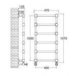 Zucchetti Bellagio Bateria natryskowa termostatyczna podtynkowa 1/2" z 2 zaworami odcinającymi element zewnętrzny chrom ZB1660