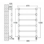 Zucchetti Aguablu Bateria natryskowa termostatyczna podtynkowa 1/2" z 4 zaworami odcinającymi element zewnętrzny chrom ZA5662