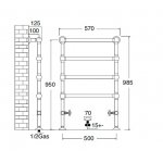 Zucchetti Aguablu Bateria natryskowa termostatyczna podtynkowa 1/2" z zaworem odcinającym element zewnętrzny chrom ZA5659
