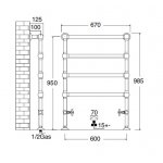 Zucchetti Aguablu Bateria natryskowa termostatyczna podtynkowa 1/2" z przełącznikiem 2-drogowym element zewnętrzny chrom ZA5646