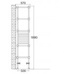 Zucchetti Agora Classic Bateria natryskowa termostatyczna podtynkowa 1/2" z zaworem odcinającym element zewnętrzny chrom ZAM659