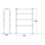 Zucchetti Agora Classic Bateria natryskowa termostatyczna podtynkowa 1/2" z przełącznikiem 2-drogowym element zewnętrzny chrom ZAM646