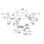 Zucchetti Pan Bateria natryskowa termostatyczna podtynkowa 1/2" z 2 zaworami odcinającymi element zewnętrzny chrom ZP8660