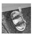 Zucchetti Pan Bateria wannowo-natryskowa termostatyczna podtynkowa 1/2” z przełącznikiem 2-drogowym element zewnętrzny chrom Z94651