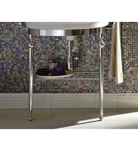 Zucchetti Savoir Bateria umywalkowa 3-otworowa chrom/czarny ZSV402.CN