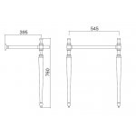 Zucchetti Drążek prysznicowy 800 mm ze słuchawką i wężem chrom Z95181