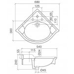 Zucchetti Słuchawka 3-strumieniowa chrom Z94731