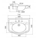 Zucchetti Drążek prysznicowy 800 mm ze słuchawką i wężem chrom Z95205