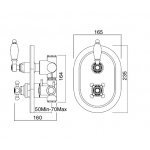 Zucchetti Drążek prysznicowy 800 mm ze słuchawką i wężem chrom Z95206