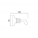 Zucchetti Deszczownica kwadratowa 250x250 mm sufitowa chrom Z94274