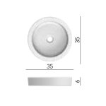 Scarabeo Bucket Umywalka Ø35 biały 8811