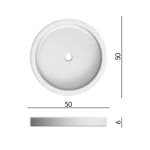 Scarabeo Bucket Umywalka Ø50 biały 8809