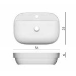 Scarabeo Glam Umywalka 56x39 biały 1810