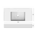 Scarabeo Teorema 2.0 Umywalka 101x46 biały 5124