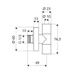 Schell Edition Zawór Kątowy chrom 53200699