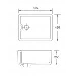 Shaws Belfast Zlew jednokomorowy 59,5x46 cm Biały SCBE600WH