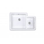 Shaws Brindle 600 Zlew dwukomorowy 54,8x50 cm Biały SCBH595WH