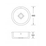 Shaws Round Zlew jednokomorowy Ø 46 cm Biszkoptowy SCR0460PN