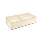 Shaws Shaker Double 1000 Zlew dwukomorowy 99,5x46,5 cm Biszkoptowy SCSH101PN