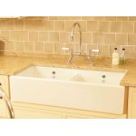 Shaws Shaker Double 900 Zlew dwukomorowy 89,5x46,5 cm Biały SCSH900WH