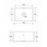Shaws Shaker Single 600 Zlew jednokomorowy 59,5x46 cm Biały SCSH600WH