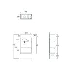  Simas Agile Szafka wisząca z drzwiami do umywalki AG20 40x20x52 cm barrique AGM20