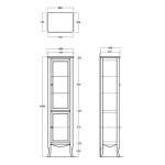 Simas Arcade Szafka Łazienkowa 48x36 cm ARMV1
