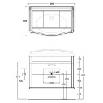 Simas Arcade Szafka Umywalkowa 90x56 cm ARM3