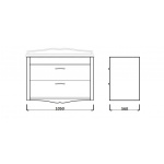 Simas Arcade Szafka Umywalkowa 105x56 cm ARM5