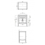 Simas Arcade Szafka Umywalkowa 69x52 cm ARMD70