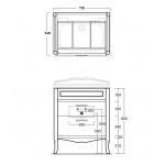 Simas Arcade Szafka Umywalkowa 73x54 cm ARM1