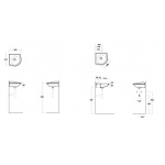 Simas Arcade Umywalka Ścienna Narożna 34x34cm AR036/AR 036