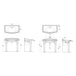 Simas Arcade Umywalka Ścienna 105x56cm AR874/AR 874