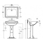  Simas Arcade Umywalka Stawiana na postumencie 68x54cm AR824/AR 824