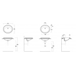 Simas Arcade Umywalka Wpuszczana w Blat 61x50,5cm AR859/AR 859