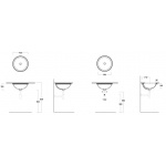 Simas Blanco Umywalka Podblatowa 42x42cm S54/S 54