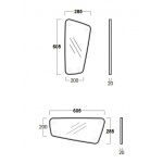 Simas Degradé Lustro dekoracyjne 60,5x28,5cm DES1