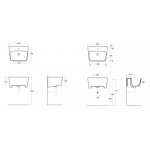 Simas Degradè Umywalka Ścienna 60x45cm DE13/DE 13