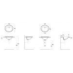 Simas Desmo Umywalka Wpuszczana w Blat 53,5x45cm S52/S 52