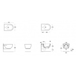 Simas E-Line Bidet Wiszący EL19/EL 19