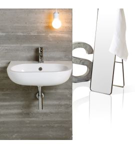 Simas E-Line Umywalka Ścienna/Stawiana na postumencie 65x47cm EL05/EL 05