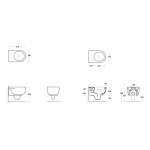 Simas E-Line WC Wiszący EL18/EL 18