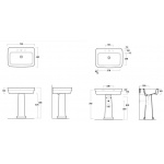 Simas Evolution Umywalka Ścienna/Stawiana na postumencie 70x49cm EVO11/EVO 11